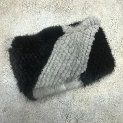 Pure hand-woven new neck mink fur fur elastic woven double-sided mink fur autumn and winter thickened warm dual-purpose headband men's and women's homosexual